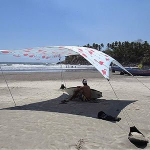 NESO GRAND beach tent/Wind sail. 2 post, easy set up. Full sun protection